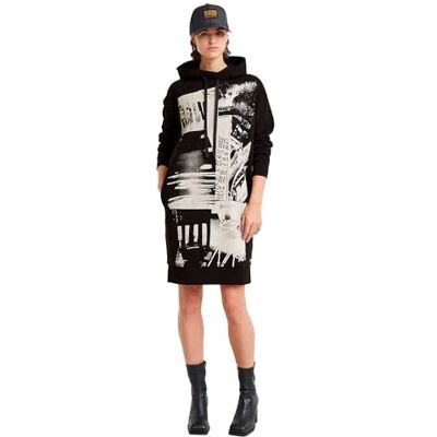 D25035 G-Star RAW Scena size bluza z kapturem z długim rękawem, Czarny (Dk Black -d589-6484), XXS D25035 G-Star RAW Scena size bluza z kapturem z długim rękawem, Czarny (Dk Black -d589-6484), XXS