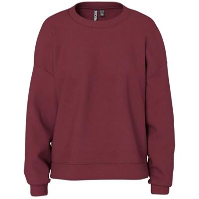 17156302_TawnyPort PIECES PCCHILLI bluza damska oversized, Port Tawny, L 17156302_TawnyPort PIECES PCCHILLI bluza damska oversized, Port Tawny, L