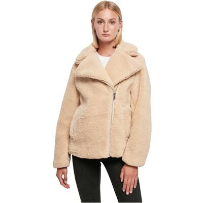 TB5433 Urban Classics Panie Sherpa Biker Kurtka Damska Kurtka, Be?owy (Unionbeige), XL TB5433 Urban Classics Panie Sherpa Biker Kurtka Damska Kurtka, Be?owy (Unionbeige), XL