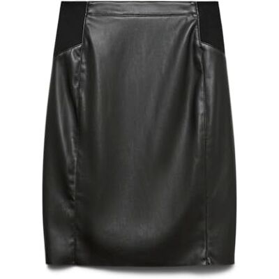 10218187-Black VERO MODA VMBUTTERSIA spódnica ołówkowa damska, średnia talia, krótka spódnica, czarny, S 10218187-Black VERO MODA VMBUTTERSIA spódnica ołówkowa damska, średnia talia, krótka spódnica, czarny, S