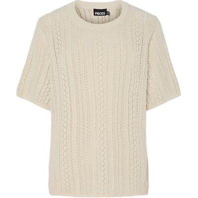 17158293-4787089 Pcnuka Ss O-Neck Knit Noos Bc, brzoza, XL 17158293-4787089 Pcnuka Ss O-Neck Knit Noos Bc, brzoza, XL
