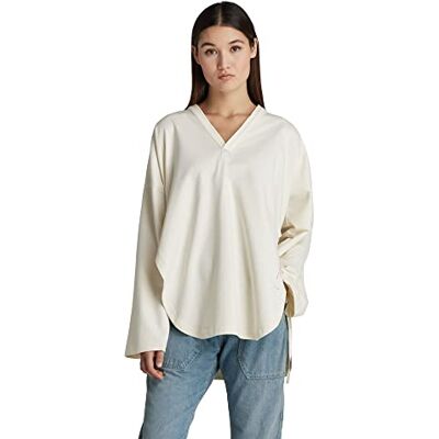 D21651-D136-D113 G-STAR RAW Damski kwiat zdjęcie Gr luźny sweter V Sw, Biały (Papyrus D136-d113), M D21651-D136-D113 G-STAR RAW Damski kwiat zdjęcie Gr luźny sweter V Sw, Biały (Papyrus D136-d113), M