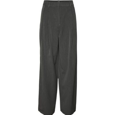 10319718 VERO MODA VMSILJE MW Wide Pinstripe Pants Pants, szary, 38W / 32L 10319718 VERO MODA VMSILJE MW Wide Pinstripe Pants Pants, szary, 38W / 32L