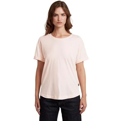 D24524 G-STAR Rolled Up Sleeve Boyfriend Top, Różowy (Silver Peony -4107-h390), XXS D24524 G-STAR Rolled Up Sleeve Boyfriend Top, Różowy (Silver Peony -4107-h390), XXS