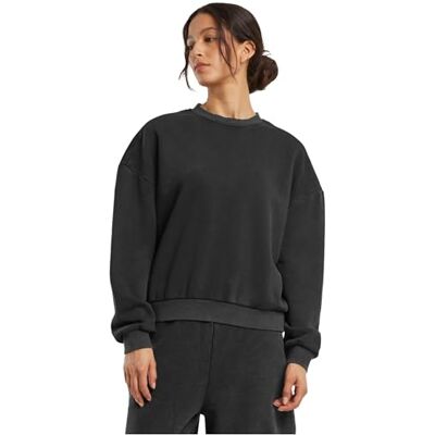 BY301 Build Your Brand Damska bluza damska Vintage Heavy Crewneck, luźny sweter dla kobiet, rozmiary XS 5XL, czarny, L BY301 Build Your Brand Damska bluza damska Vintage Heavy Crewneck, luźny sweter dla kobiet, rozmiary XS 5XL, czarny, L