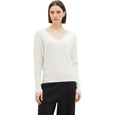 1039984 TOM TAILOR Bluza damska, 10315 Whisper White, S 1039984 TOM TAILOR Bluza damska, 10315 Whisper White, S