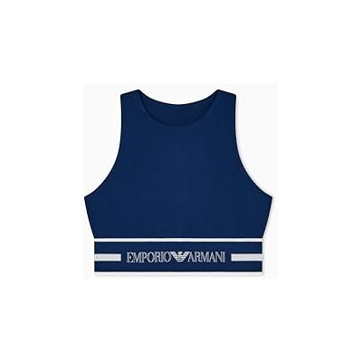 EW002960 EMPORIO ARMANI Damski codzienny bawełniany krótki top niebieski XL EW002960 EMPORIO ARMANI Damski codzienny bawełniany krótki top niebieski XL