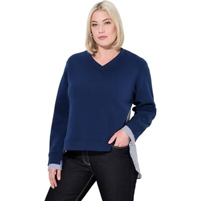 835016 Ulla Popken Bluza damska, Atrament niebieski, 46-48 835016 Ulla Popken Bluza damska, Atrament niebieski, 46-48