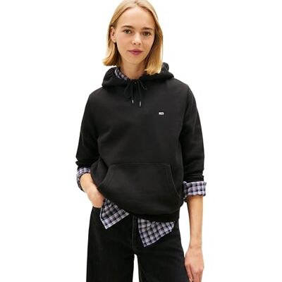 DW0DW19958BDSXL Tommy Jeans Damska bluza z kapturem TJW REG S FLAGA DW0DW19958BDS006, czarna (czarna), XL, czarny (czarny), XL DW0DW19958BDSXL Tommy Jeans Damska bluza z kapturem TJW REG S FLAGA DW0DW19958BDS006, czarna (czarna), XL, czarny (czarny), XL