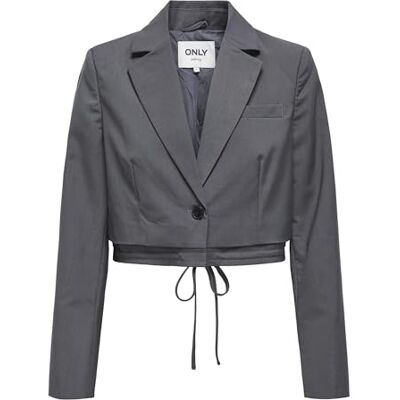 15334248 ONLALANA L/S Short TIE Blazer TLR, Blackened Pearl, 42 15334248 ONLALANA L/S Short TIE Blazer TLR, Blackened Pearl, 42