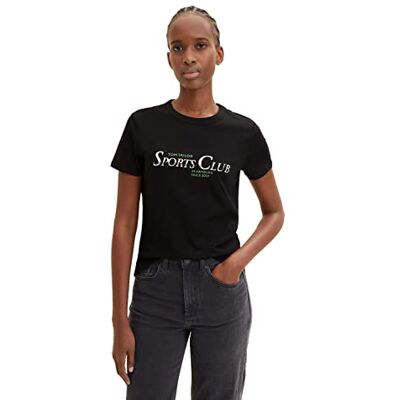 1035364 TOM TAILOR Denim Damski T-shirt , 14482 Deep Black, XL 1035364 TOM TAILOR Denim Damski T-shirt , 14482 Deep Black, XL