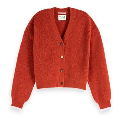 U9B00821T Scotch & Soda Rozmyty luźny kardigan, Ketchup U602, XL U9B00821T Scotch & Soda Rozmyty luźny kardigan, Ketchup U602, XL