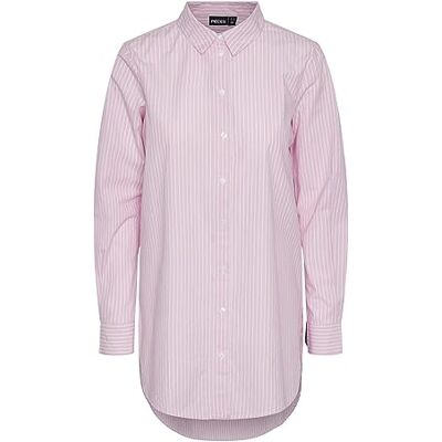 17127359 PIECES PCJIVA koszula damska, Begonia Pink/Stripes:Cloud Dancer, S 17127359 PIECES PCJIVA koszula damska, Begonia Pink/Stripes:Cloud Dancer, S
