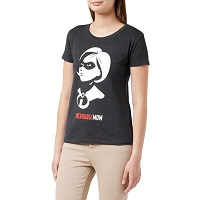 WODINCRTS016 Disney T-shirt damski, Antracytowy melanż, M WODINCRTS016 Disney T-shirt damski, Antracytowy melanż, M