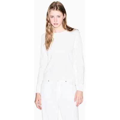 XW000910 Armani Exchange Women's Essential, sustainable, all over logo, sweter sweter, biały, M, Iso, M XW000910 Armani Exchange Women's Essential, sustainable, all over logo, sweter sweter, biały, M, Iso, M