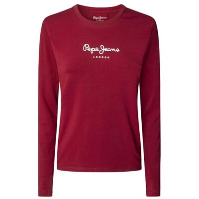 PL505203 Pepe Jeans Damska koszulka New Virginia LS N, czerwona (Merlot RED), XS, Czerwony (Merlot Red), XS PL505203 Pepe Jeans Damska koszulka New Virginia LS N, czerwona (Merlot RED), XS, Czerwony (Merlot Red), XS