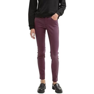 1043333 TOM TAILOR Denim Damskie dżinsy NELA Extra Skinny, 36277 Dark Wine Red Coated, 30W / 32L 1043333 TOM TAILOR Denim Damskie dżinsy NELA Extra Skinny, 36277 Dark Wine Red Coated, 30W / 32L