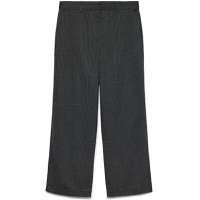 10334116-4826985 VERO MODA Vmunna Lw Wide Check Pant, czarny, M / 32L 10334116-4826985 VERO MODA Vmunna Lw Wide Check Pant, czarny, M / 32L