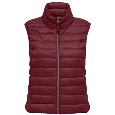 15351970-4855464 ONLY Onltahia Lw Quilted Waistcoat Cc OTW damski, Cabernet, XXS 15351970-4855464 ONLY Onltahia Lw Quilted Waistcoat Cc OTW damski, Cabernet, XXS