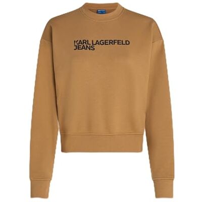 A1W20005 Karl Lagerfeld Jeans, Damskie, Essential Logo Sweat, Regular Fit, Brązowy, XS A1W20005 Karl Lagerfeld Jeans, Damskie, Essential Logo Sweat, Regular Fit, Brązowy, XS