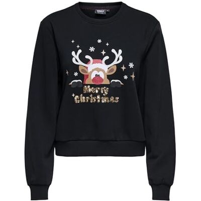 15270956-4856707 Only da Xmas L/S O-Neck Box SWT, czarny, XL 15270956-4856707 Only da Xmas L/S O-Neck Box SWT, czarny, XL