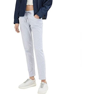 1035740 TOM TAILOR Damski zwężane spodnie , 31598 Blue Stripe Pants, 44W / 28L 1035740 TOM TAILOR Damski zwężane spodnie , 31598 Blue Stripe Pants, 44W / 28L