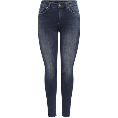 15318738 ONLBLUSH MID Skinny DNM REA409 NOOS, Blue Black Denim, (L) W / 32L 15318738 ONLBLUSH MID Skinny DNM REA409 NOOS, Blue Black Denim, (L) W / 32L