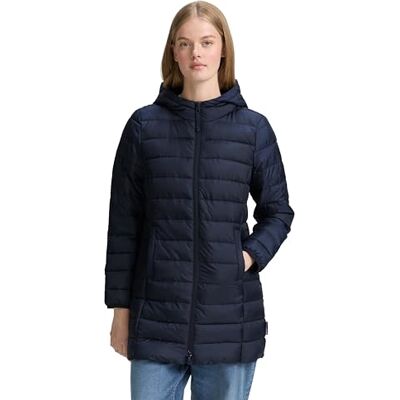 1046684 TOM TAILOR Denim Damski lekki płaszcz pikowany z kapturem, 10668 Sky Captain Blue, S 1046684 TOM TAILOR Denim Damski lekki płaszcz pikowany z kapturem, 10668 Sky Captain Blue, S