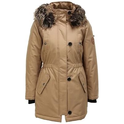 15304625 ONLY Damska długa parka, brązowy, S 15304625 ONLY Damska długa parka, brązowy, S