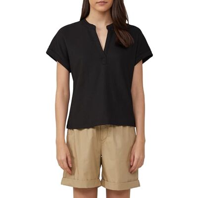 2166363.9999.40 T-shirt strukturalny w luźnym kroju z dekoltem w serek czarny 40, czarny, 40 2166363.9999.40 T-shirt strukturalny w luźnym kroju z dekoltem w serek czarny 40, czarny, 40