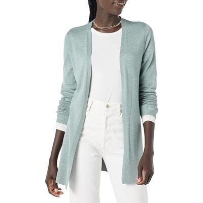 WAE35004FL18-Sgreen-X-Small Amazon Essentials Dames Lekki kardigan bez zapięcia (dostępny w wersji Plus Size), Szałwiowy wrzos, XS WAE35004FL18-Sgreen-X-Small Amazon Essentials Dames Lekki kardigan bez zapięcia (dostępny w wersji Plus Size), Szałwiowy wrzos, XS