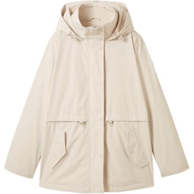1041207 TOM TAILOR Damska parka płaszcz z kapturem, 27609 Cold Beige, L 1041207 TOM TAILOR Damska parka płaszcz z kapturem, 27609 Cold Beige, L