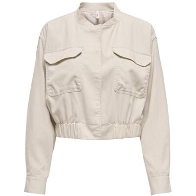 15342766-4689483 ONLY Onllis Linen Jacket OTW damska kurtka, Moonbeam, M 15342766-4689483 ONLY Onllis Linen Jacket OTW damska kurtka, Moonbeam, M