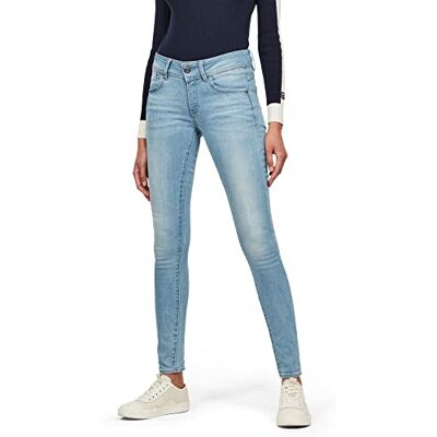 D06746 G-STAR RAW damskie dżinsy Lynn Mid Waist Skinny, niebieskie (lt aged 6553-424), 23 W / 32 L, niebieski (Lt Aged 6553-424)., 23W / 32L D06746 G-STAR RAW damskie dżinsy Lynn Mid Waist Skinny, niebieskie (lt aged 6553-424), 23 W / 32 L, niebieski (Lt Aged 6553-424)., 23W / 32L