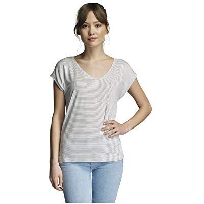 17074036-Stripes:FLINTSTONE PIECES Damska koszulka Pcbillo Tee Noos, Wielokolorowe (Cloud Dancer Stripes:flintstone), M 17074036-Stripes:FLINTSTONE PIECES Damska koszulka Pcbillo Tee Noos, Wielokolorowe (Cloud Dancer Stripes:flintstone), M