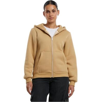TB7166 Urban Classics Damska bluza z kapturem Ladies Bonded Sherpa Zip Hoody, lu?ny krój, rozmiary XS 5XL, be?owy (Unionbei), M TB7166 Urban Classics Damska bluza z kapturem Ladies Bonded Sherpa Zip Hoody, lu?ny krój, rozmiary XS 5XL, be?owy (Unionbei), M