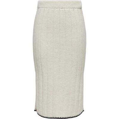 15330190 ONLCHICK Stitch MV Skirt KNT, Pumice Stone/Szczegóły: czarny, L 15330190 ONLCHICK Stitch MV Skirt KNT, Pumice Stone/Szczegóły: czarny, L