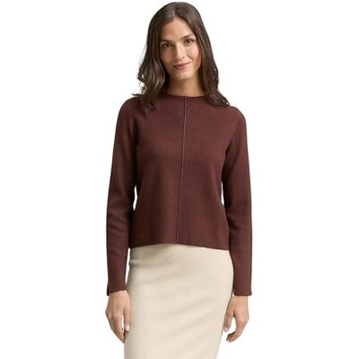 1049163 TOM TAILOR Sweter damski, 39062 – Dark Pecan Brown Melange, XXL 1049163 TOM TAILOR Sweter damski, 39062 – Dark Pecan Brown Melange, XXL