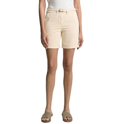 1045434 TOM TAILOR Damskie szorty chinosy, bermudy, z paskiem, 21650 Summer Beige, 32 1045434 TOM TAILOR Damskie szorty chinosy, bermudy, z paskiem, 21650 Summer Beige, 32