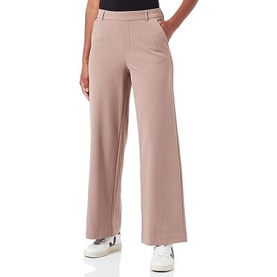 14089556 Vila VIVARONE Pattern HW Wide Pant NOOS, Brązowy soczewica/paski: czarny, 34 14089556 Vila VIVARONE Pattern HW Wide Pant NOOS, Brązowy soczewica/paski: czarny, 34