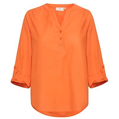 10507392 KAFFE Damska bluza z długim rękawem o regularnym kroju Kamajse, Vermillion pomarańczowy, 36 10507392 KAFFE Damska bluza z długim rękawem o regularnym kroju Kamajse, Vermillion pomarańczowy, 36