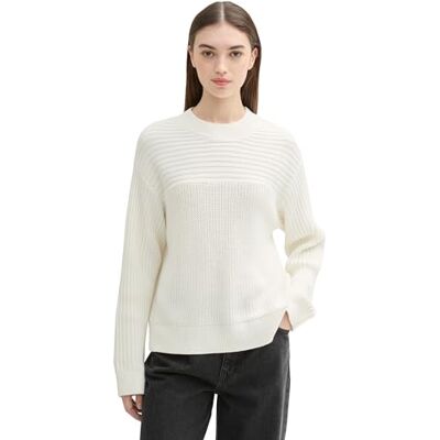 1043705 TOM TAILOR Denim Sweter damski, 10332 – Off White, L 1043705 TOM TAILOR Denim Sweter damski, 10332 – Off White, L
