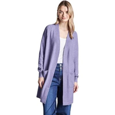 A253896 STREET ONE Długi kardigan, Viola Lilac Mel., 38 A253896 STREET ONE Długi kardigan, Viola Lilac Mel., 38