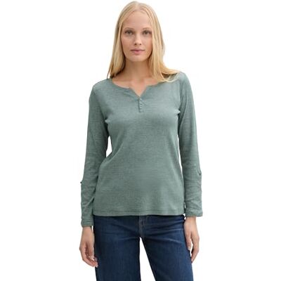 1024036 TOM TAILOR T-shirt damski, 37444 Off White Green Small Stripe, XXL 1024036 TOM TAILOR T-shirt damski, 37444 Off White Green Small Stripe, XXL