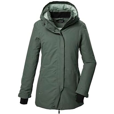 41817-000 killtec Damska parka funkcyjna/parka z kapturem KOW 93 WMN PKR, zielono-szara, 46, 41817-000 killtec Damska parka funkcyjna/parka z kapturem KOW 93 WMN PKR, zielono-szara, 46,