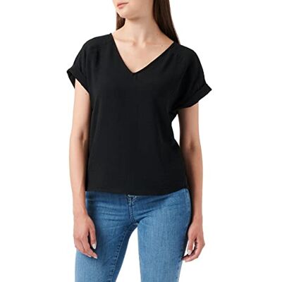15229004 JDY Rachel S/S Topy Wvn Noos Koszulka damska, Czarny (czarny), 34 15229004 JDY Rachel S/S Topy Wvn Noos Koszulka damska, Czarny (czarny), 34