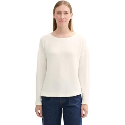 1044579 TOM TAILOR Bluza damska, 10315 Whisper White, XL 1044579 TOM TAILOR Bluza damska, 10315 Whisper White, XL