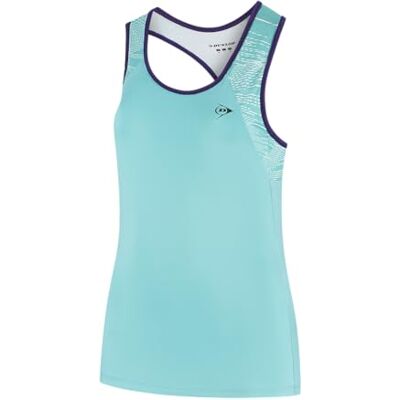 880367 DUNLOP Damski top do gry, Aqua Sky/Violet Indigo, S, Wodne niebo/biały/fioletowy indygo, S 880367 DUNLOP Damski top do gry, Aqua Sky/Violet Indigo, S, Wodne niebo/biały/fioletowy indygo, S
