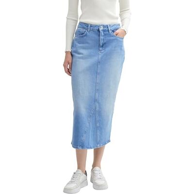 1043255 TOM TAILOR Denim Damska spódnica midi, 10119 Used Mid Stone Blue Denim, XXL 1043255 TOM TAILOR Denim Damska spódnica midi, 10119 Used Mid Stone Blue Denim, XXL