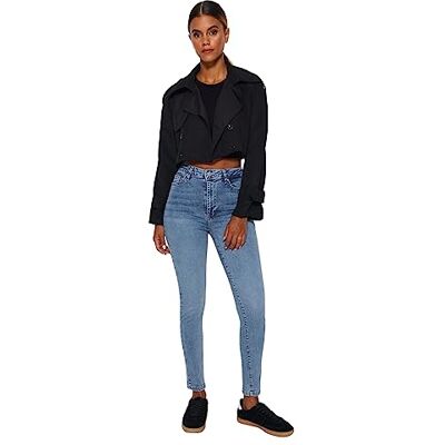 TWOAW24JE00070 TRENDYOL Light Blue Shaping Effect High Waist Skinny Jeans , jasnoniebieskie, 42, jasnoniebieski, 42 TWOAW24JE00070 TRENDYOL Light Blue Shaping Effect High Waist Skinny Jeans , jasnoniebieskie, 42, jasnoniebieski, 42